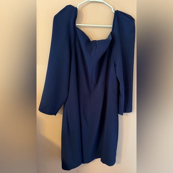 Trina Turk Blanche puff shoulder sheath dress ink navy size 14 nwt - Picture 6 of 6